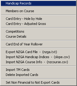 handicapping menu